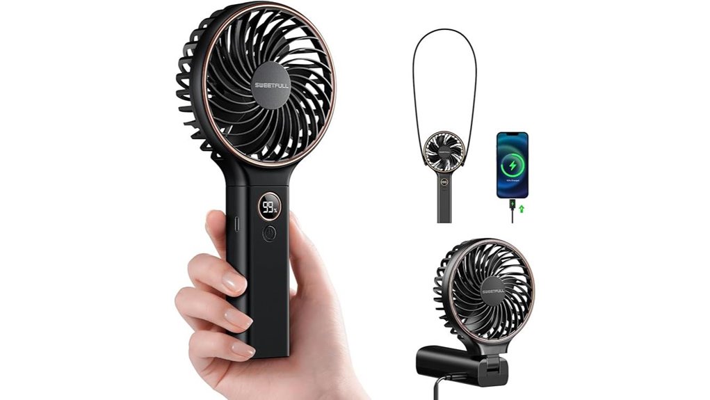 sweetfull 5000mah portable fan