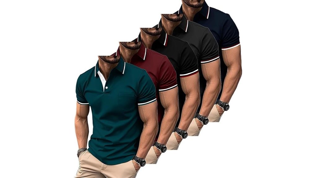 swisswell 5 pack golf polos