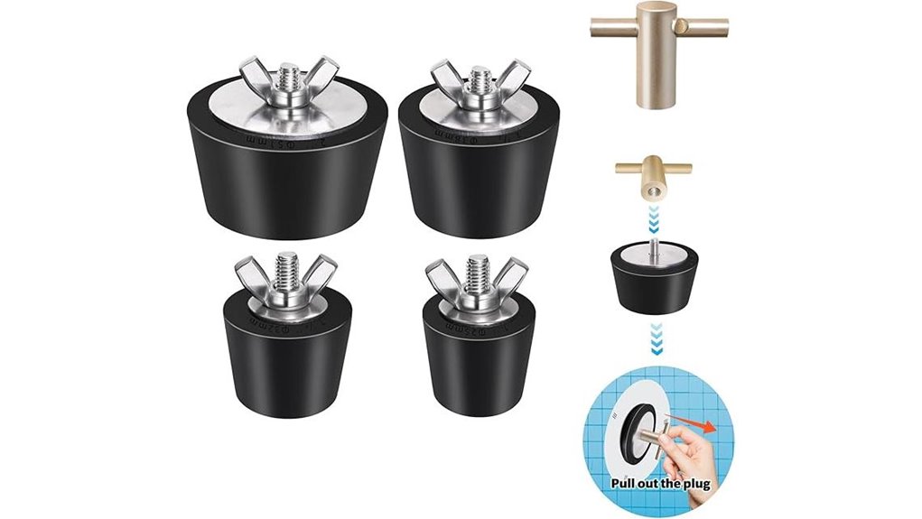 t handle rubber pool plugs