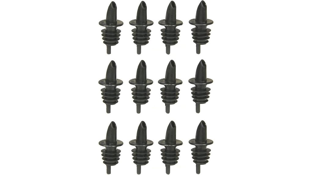 tablecraft black 12 pack pourers