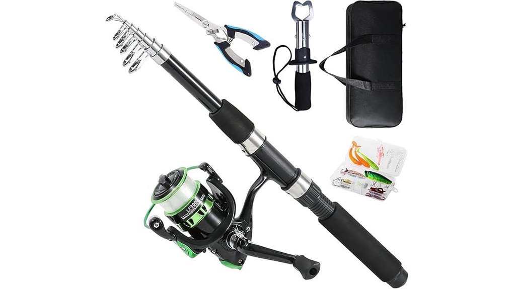 telescopic 6 9ft reel combo