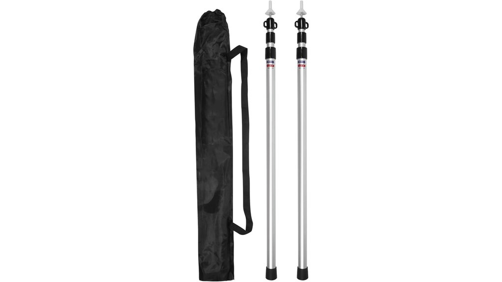 telescoping aluminum tarp poles