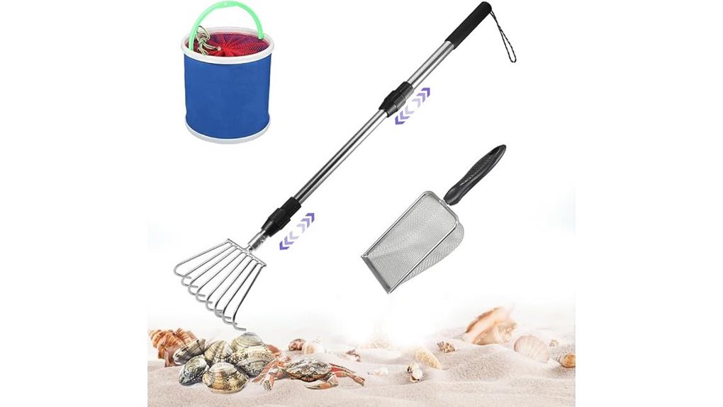 telescoping beach sand rake
