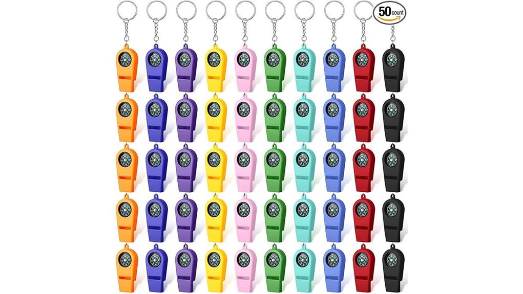 tellegloww 50 key emergency whistles