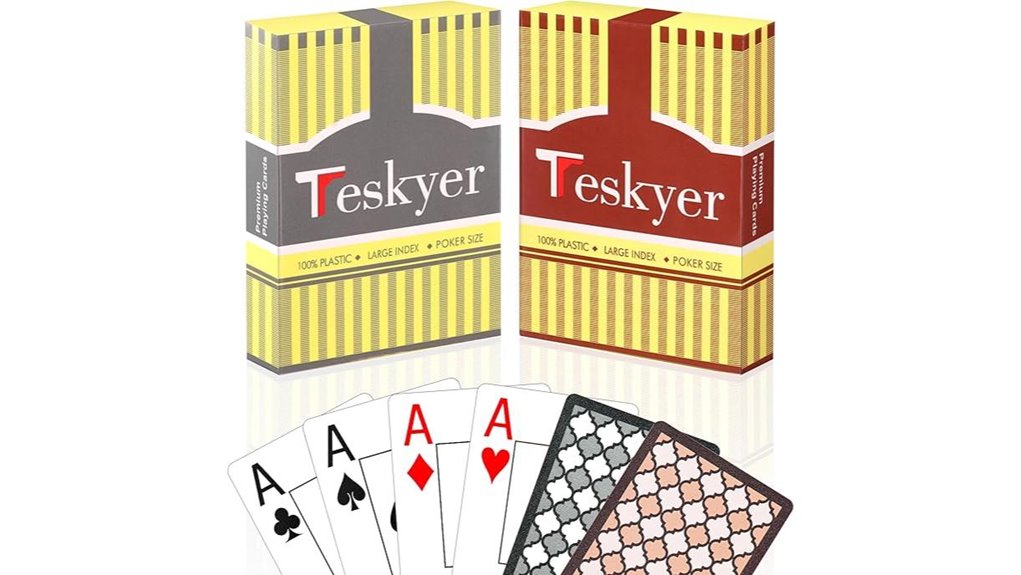 teskyer waterproof 2 pack cards