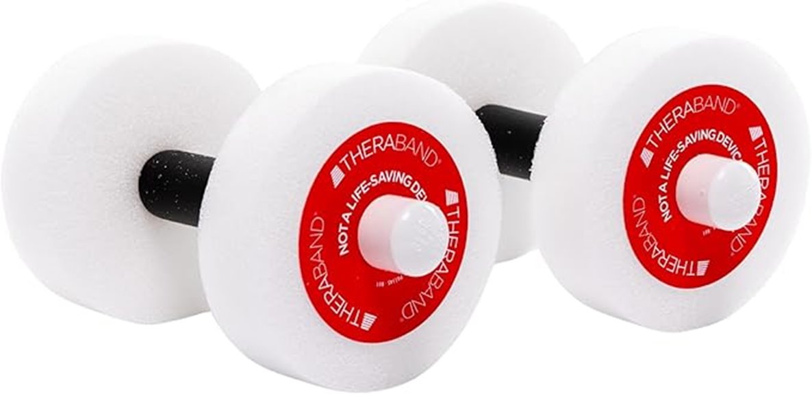 theraband aquatic 2 foam dumbbells