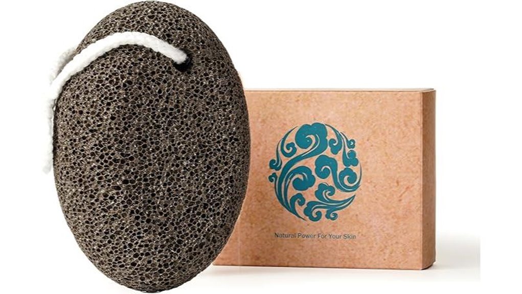 thick gray pumice feet
