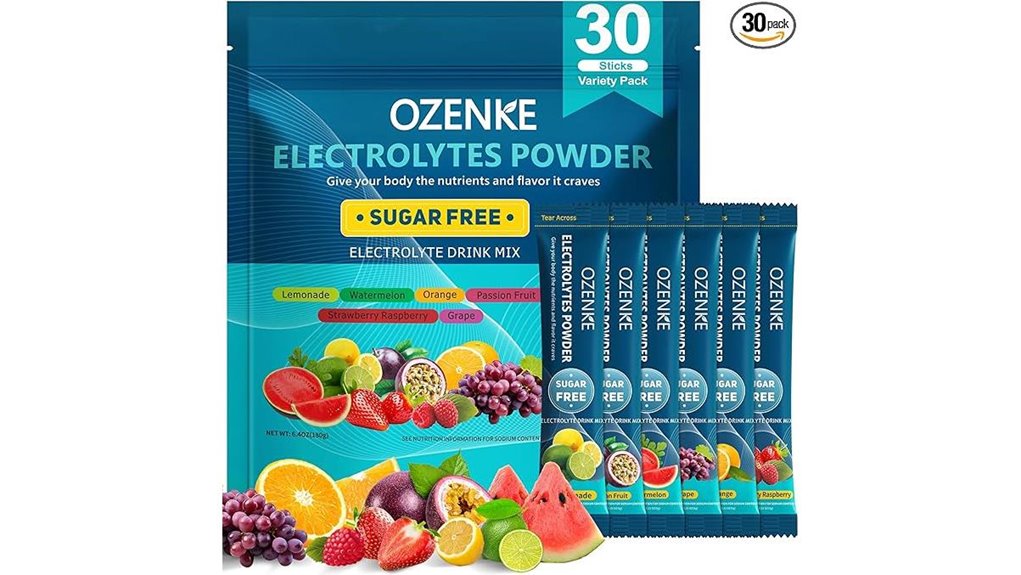 thirty sugar free electrolyte sticks