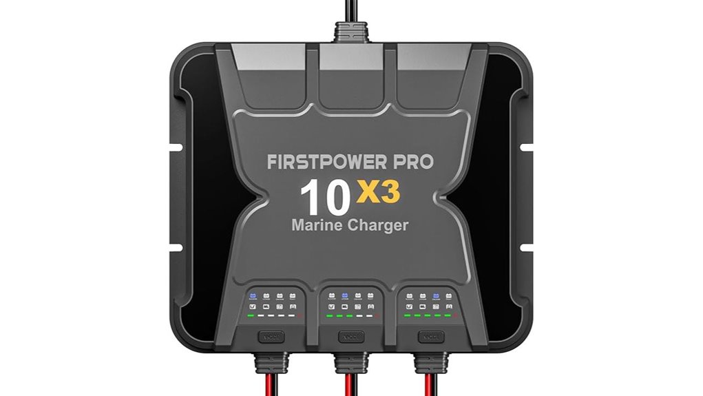 three bank 30 amp marine charger