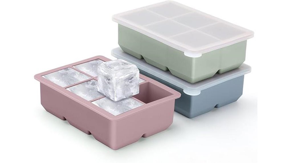 three pack silicone ice trays
