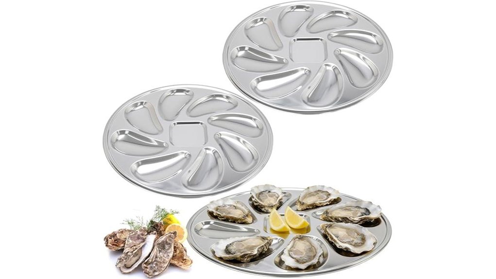 three pack stainless oyster grill