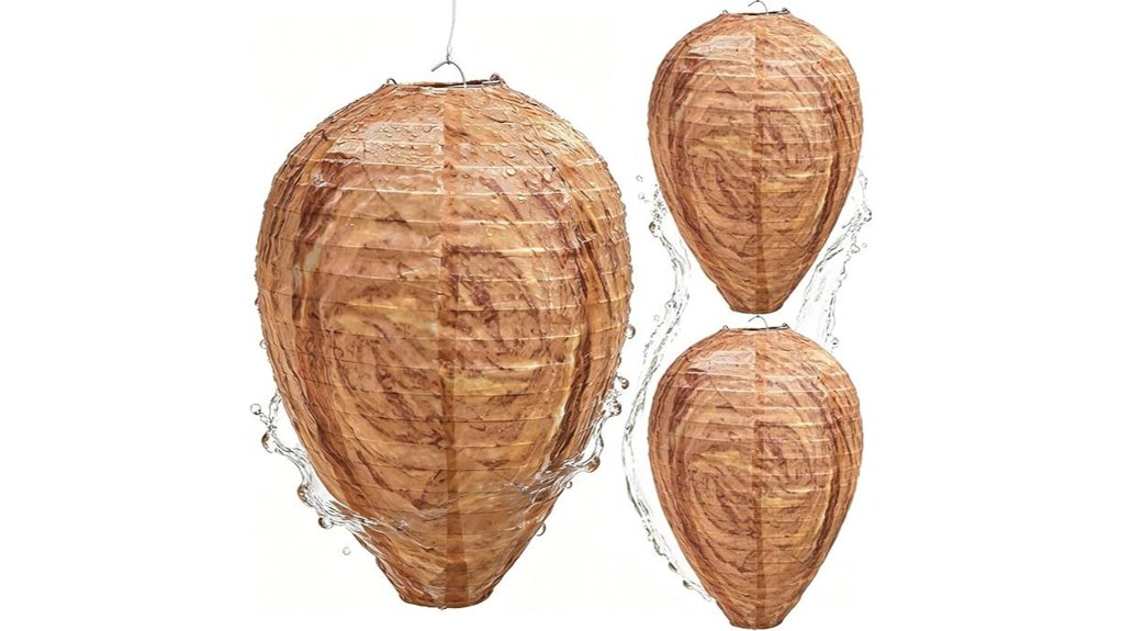 three pack waterproof wasp decoys
