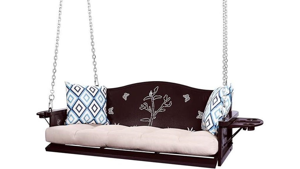 three seat metal porch swing