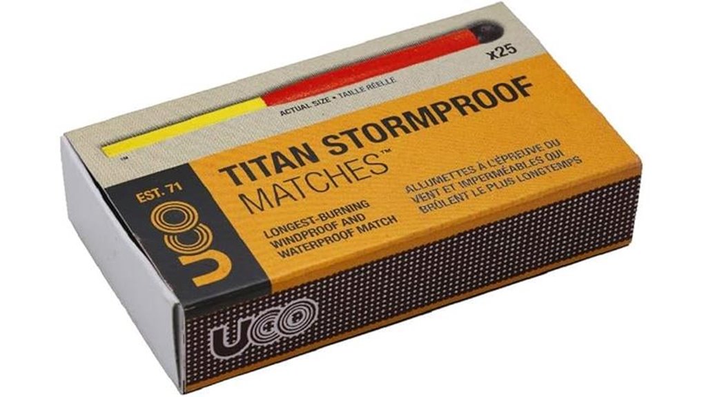 titan stormproof long burning matches