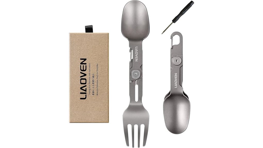 titanium 3 in 1 folding spork