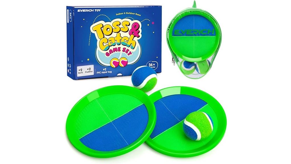 toss catch sticky paddles