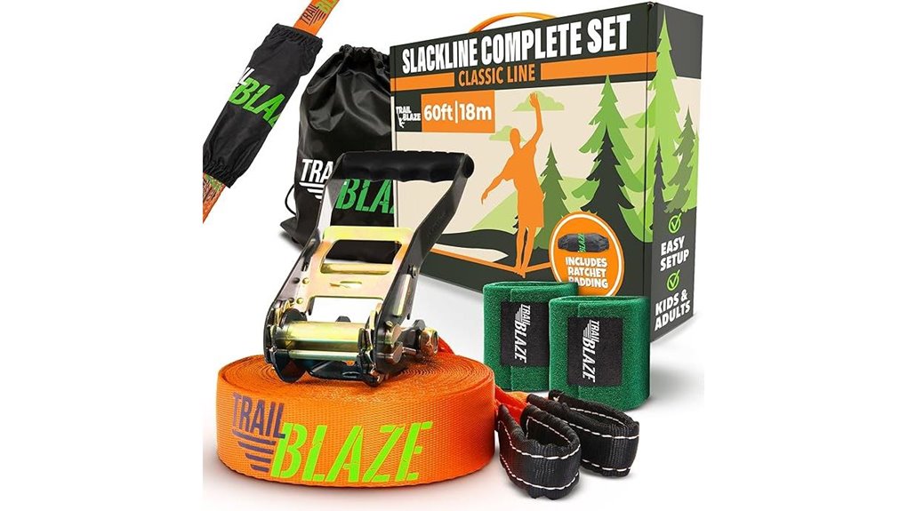 trailblaze 4 piece slackline set