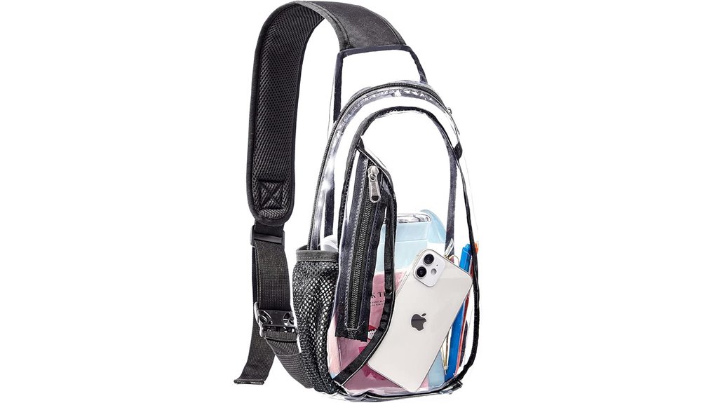 transparent stadium sling bag