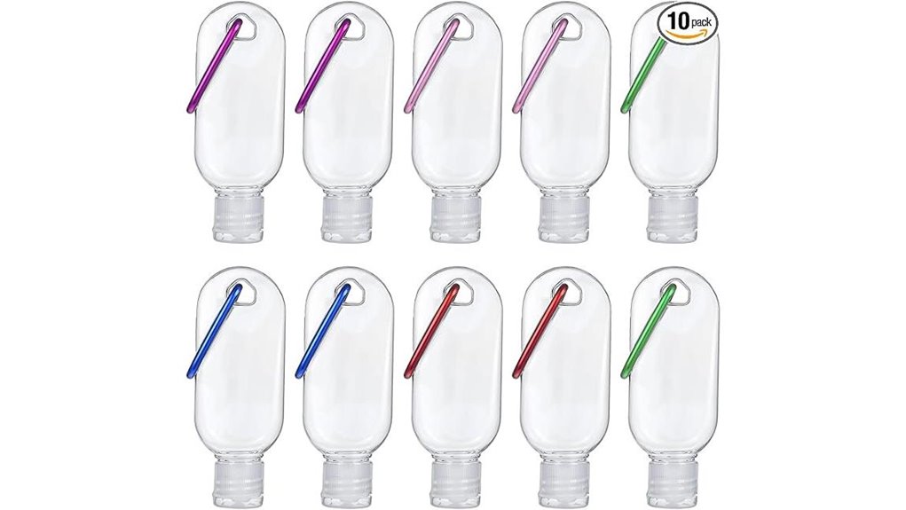 travel bottle keychain set
