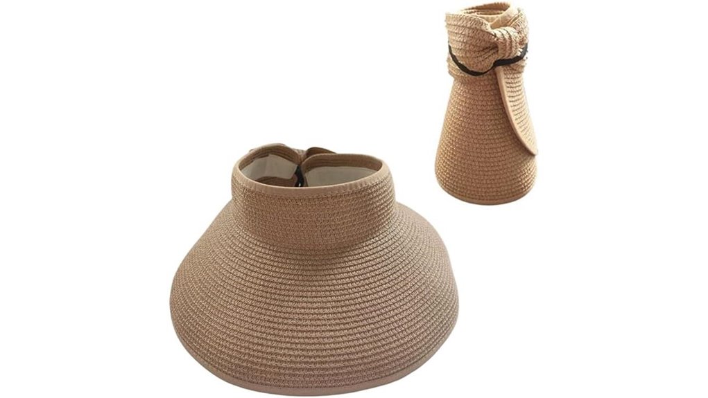 travel foldable straw visor