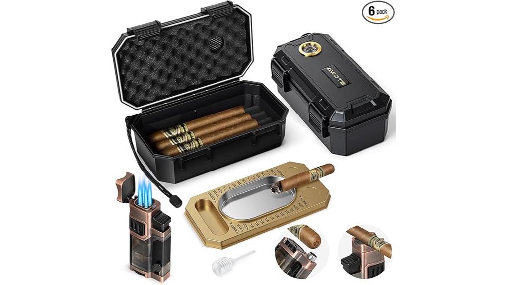 travel humidor torch ashtray