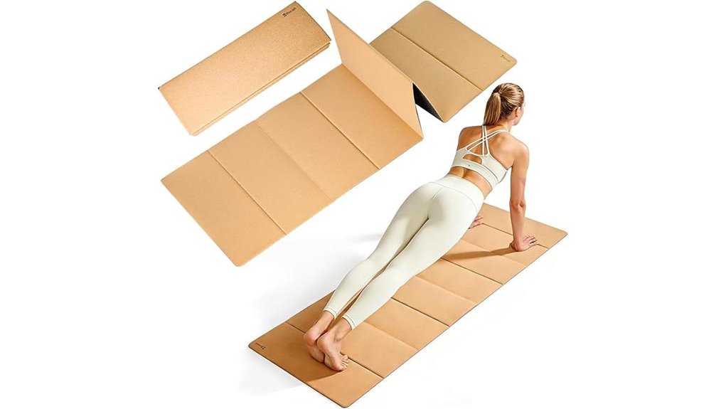 travel ready foldable cork mat