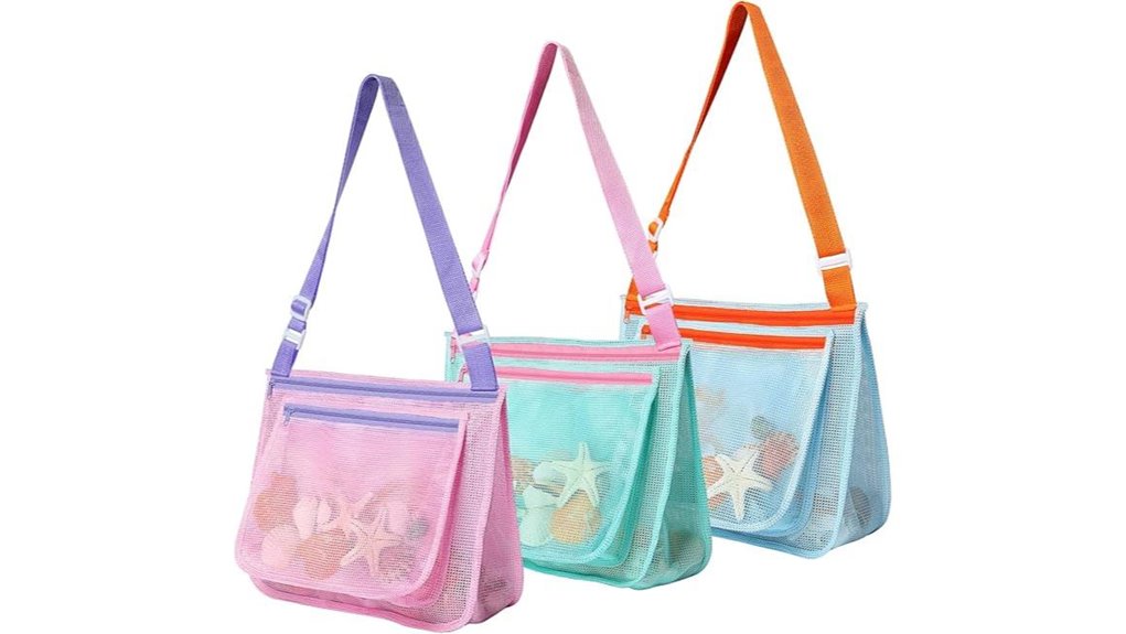 triple adjustable seashell bags