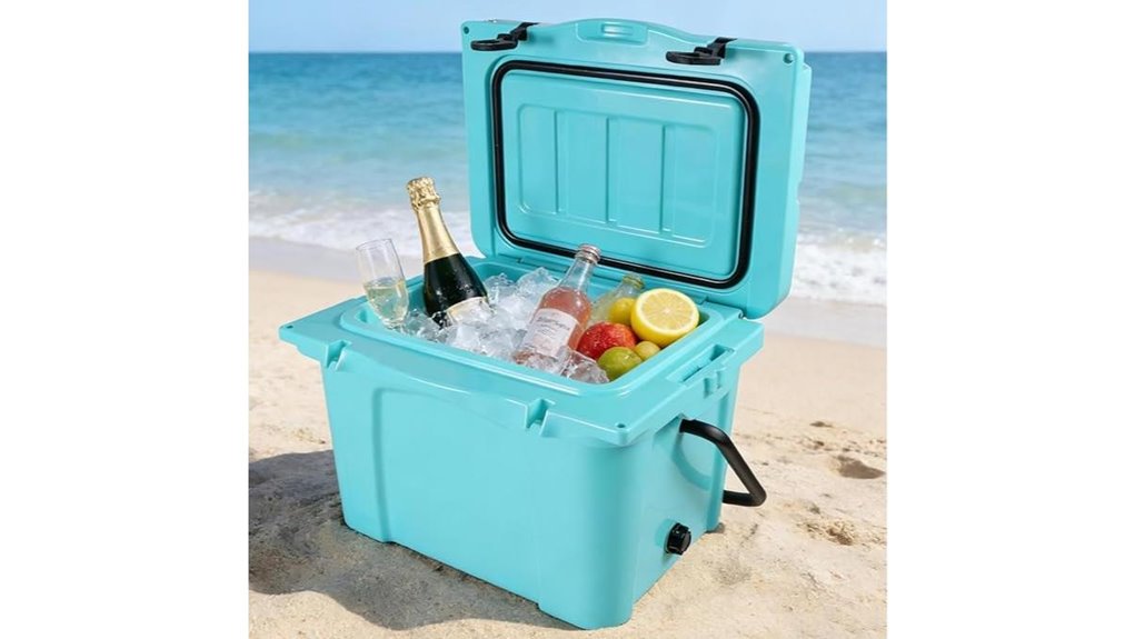 turquoise 25qt travel chest