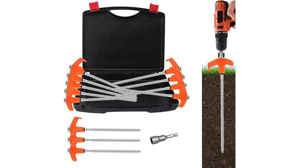 twelve 8 inch heavy stakes