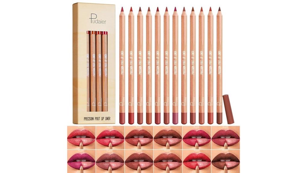 twelve color matte lip liners