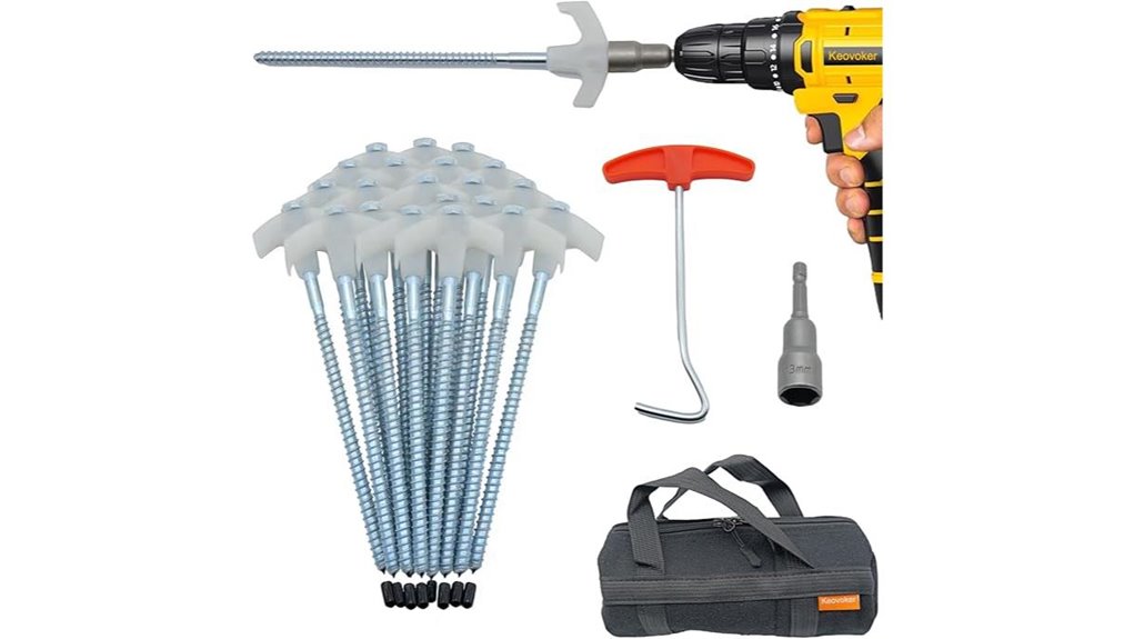 twelve heavy duty metal stakes