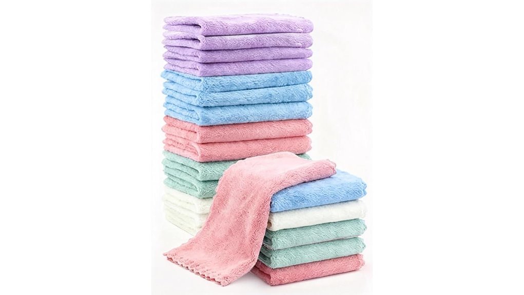 twenty piece 10x10 coral microfiber