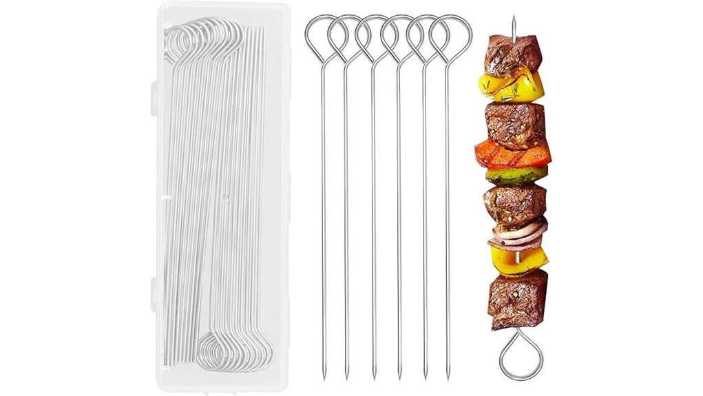 twenty stainless skewers set