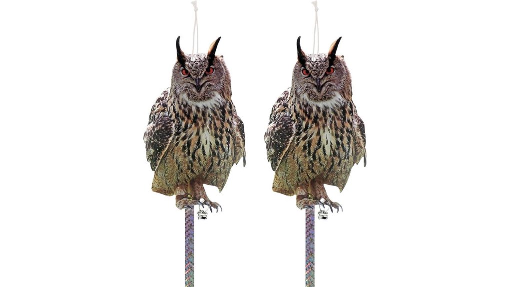 twin plastic owl deterrents
