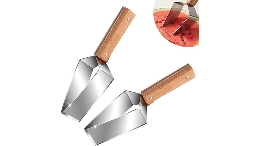 twin stainless watermelon slicers