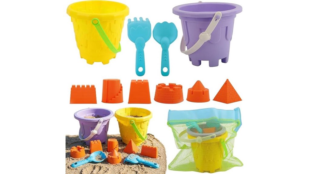 two bucket sand castle