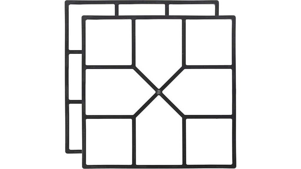 two decorative pavement molds