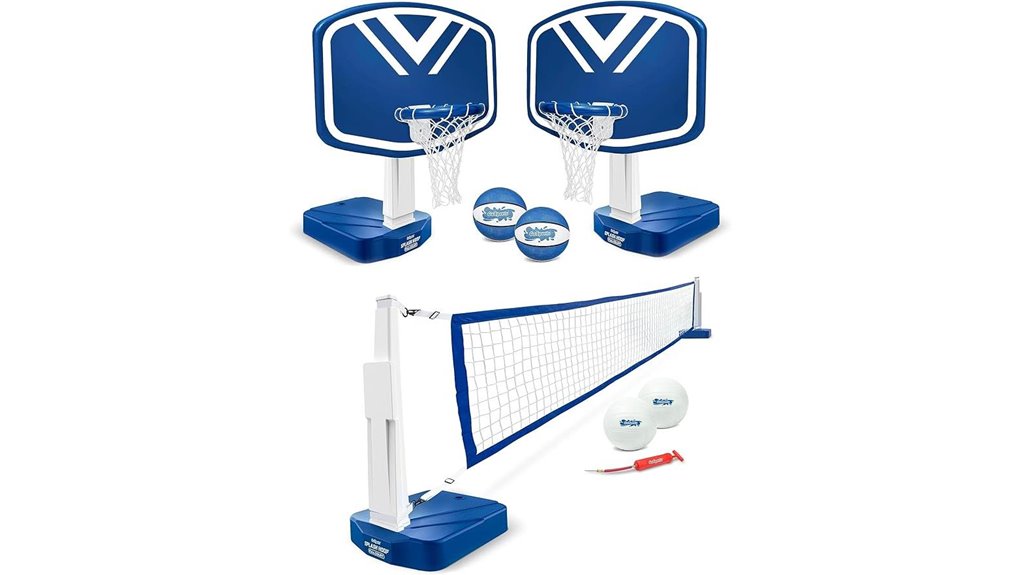 two in one pool court set