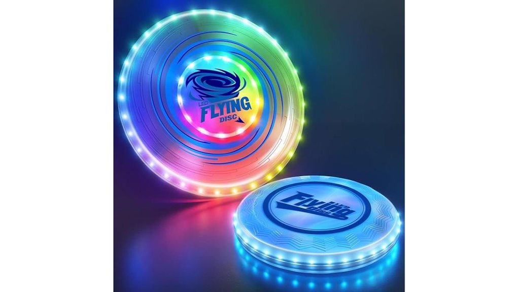 two light up flying discs