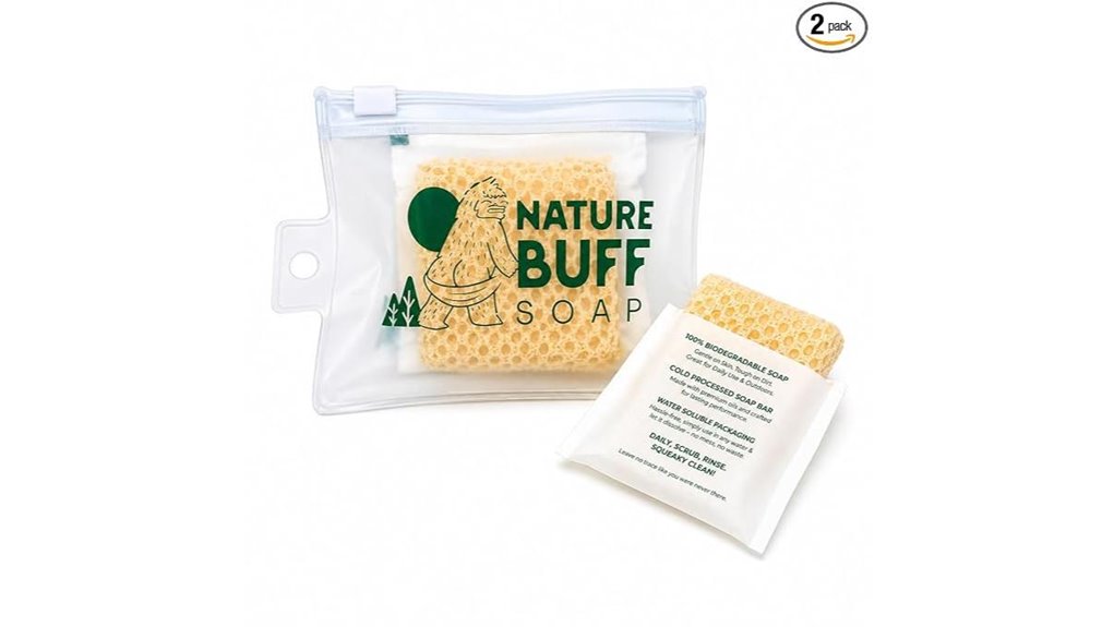 two pack biodegradable unscented bars