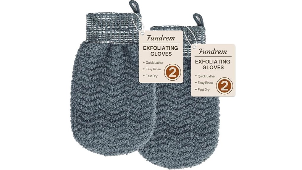 two pack wave exfoliating gloves