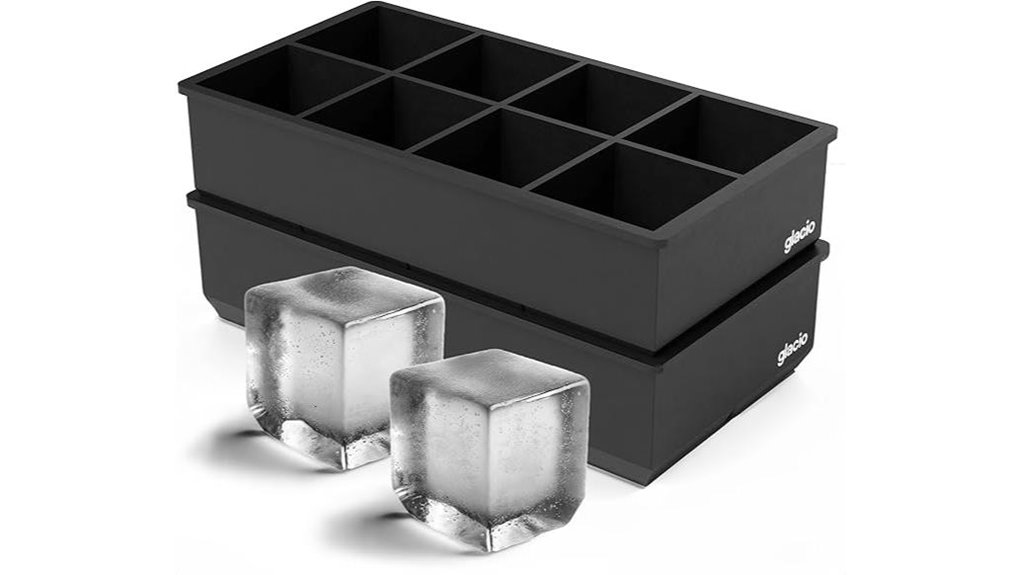 two silicone square cubes