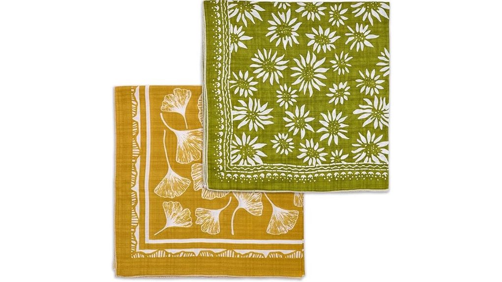 two soft cotton neckscarf