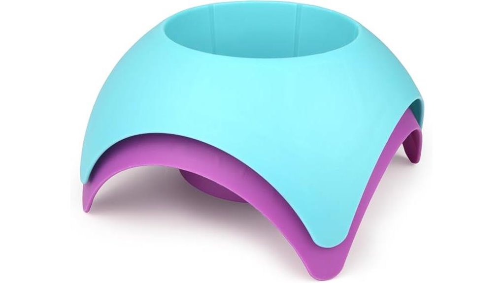 two teal purple cupholders