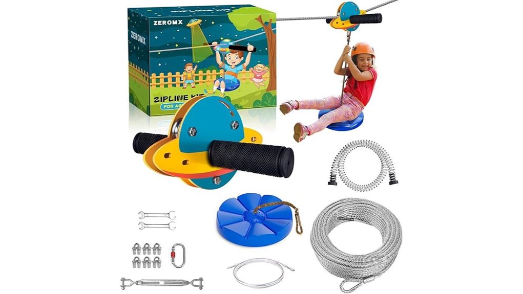 ufo zipline 150ft 350lb