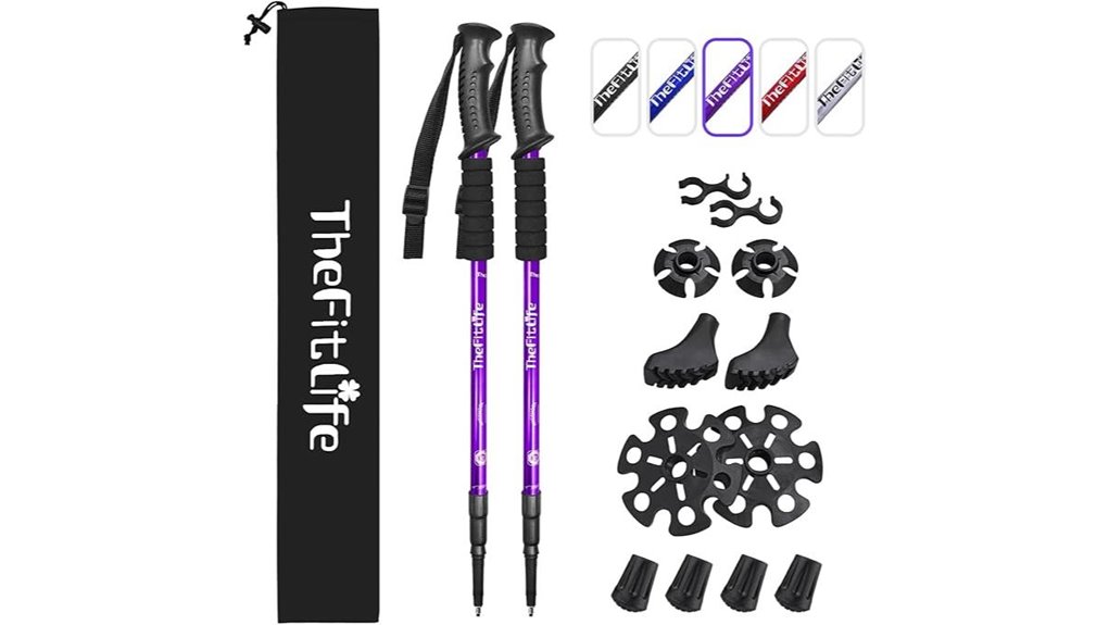 ultra light anti shock trekking poles