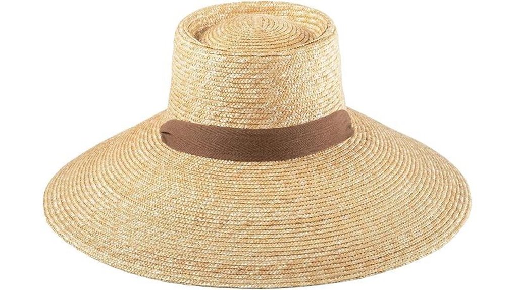 uncolored women s wide straw hat