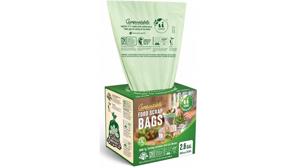 unni 100 compostable bags