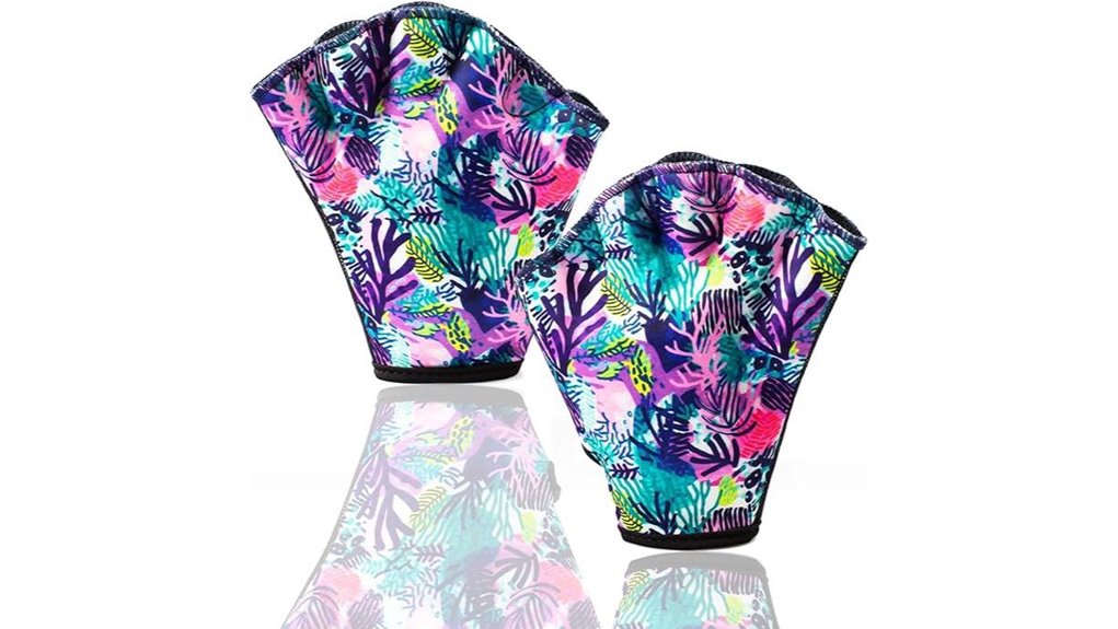 vibrant unisex webbed gloves