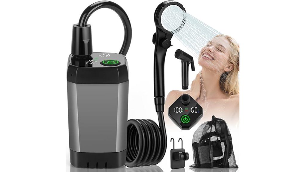 vignuto led camping shower